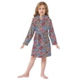 thumbnail image 6 of FORMRS Niños Bathrobe Unisex Hooded Robe Soft Plush Pajamas Sleepwear, Size 2-3T, Colorful Mandala Pattern, 6 of 7