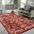 thumbnail image 2 of Jamfeel Vintage Rugs Modern Area Rug Indoor Carpet for Bedroom Living Room Home Decor Office,5'x8',Red, 2 of 7