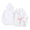 White, variant on Christian Hoodies for Women Pink Cross Bow Print Sweatshirt Oversized Long Sleeve Faith Graphic Hooded Pullover Top