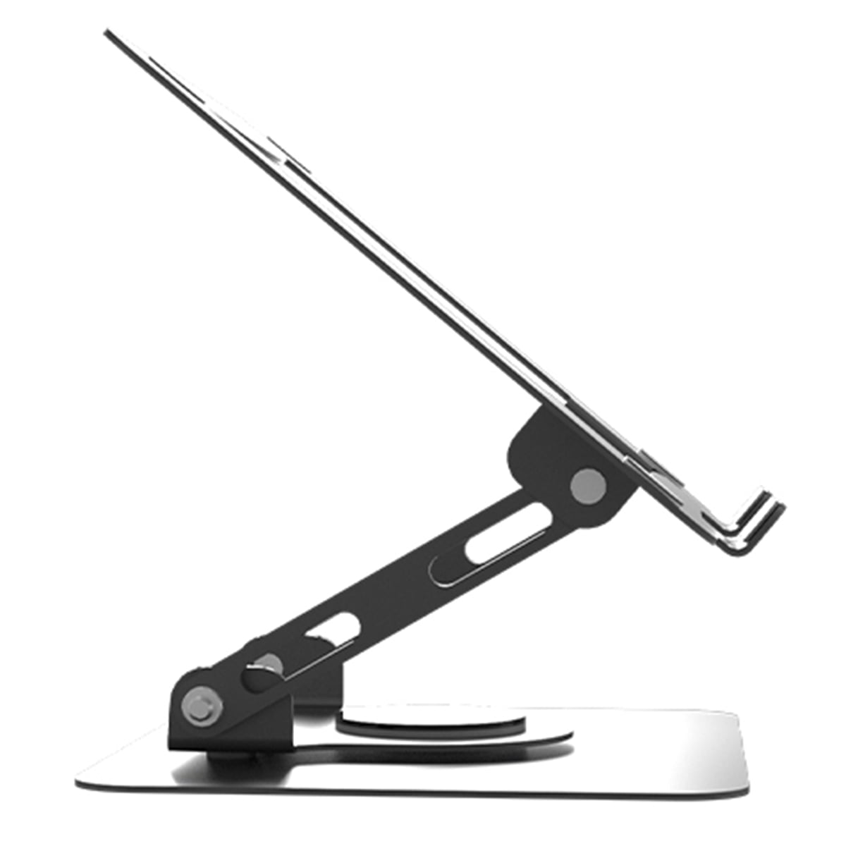 Laptop Stand with 360° Rotating Base, Byseng Ultra-Stable Metal Swivel Laptop Stand, Ergonomic Folding Laptop Riser Fits 10” to 17” Laptops