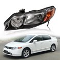 thumbnail image 2 of Front Headlights Fit For 2006-2011 Honda Civic Sedan Driver Left Side W/O Bulbs, 2 of 6