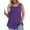 Dark Purple, variant on Plus Size Womens Tops Casual Sleeveless Tunics Summer Flowy T Shirts Peacock Blue