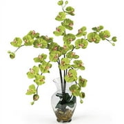Nearly Natural Phalaenopsis Liquid Illusion Silk Flower Arrangement, Green