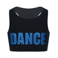 thumbnail image 1 of iEFiEL Little Big Girls Glittery Dance Racerback Crop Top Sports Bras Gymnastics Ballet Tees Tank, 1 of 7