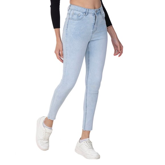 JEANS SKINNY BÁSICO DESLAVADO PARA MUJER QUARRY