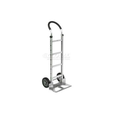 Aluminum Hand Truck Curved Handle, Mold-On Rubber Wheels
