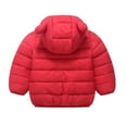 thumbnail image 4 of Tdoqot Toddler Girls Winter Coats with Hood- Full Zip Cute Long Sleeve Warm Quilted Jacket Red Size 1 T, 4 of 4