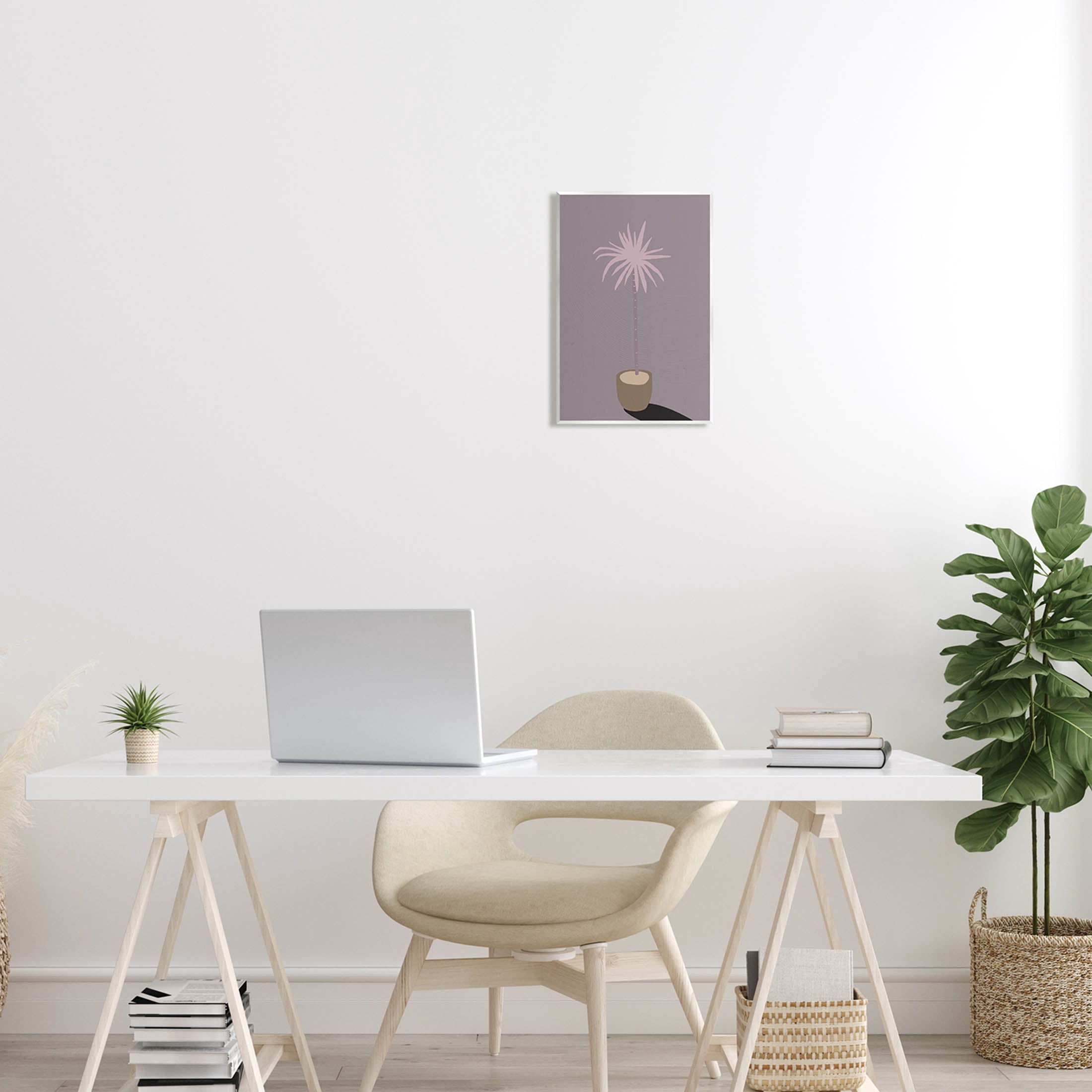 Contemporary Potted Palm Tree Botanical & Floral Graphic Art Unframed Art Print Wall Art
