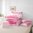 thumbnail image 6 of Homewish Flying Butterfly 7-Piece Twin Bedding Sets For Children Teens Female,Stars Bling Glitter Bedding Comforter Set,Gradient Ombre Pink Breathable Sheet Sets,Microfiber Bedroom Decor,Reversible, 6 of 8