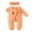 Orange, variant on Newborn Baby Girl Boy Footies Onesie Ribbed Waffle Romper 3M 6M 12M Long Sleeve Zippers Ruffle Jumpsuit Fall Winter Clothes