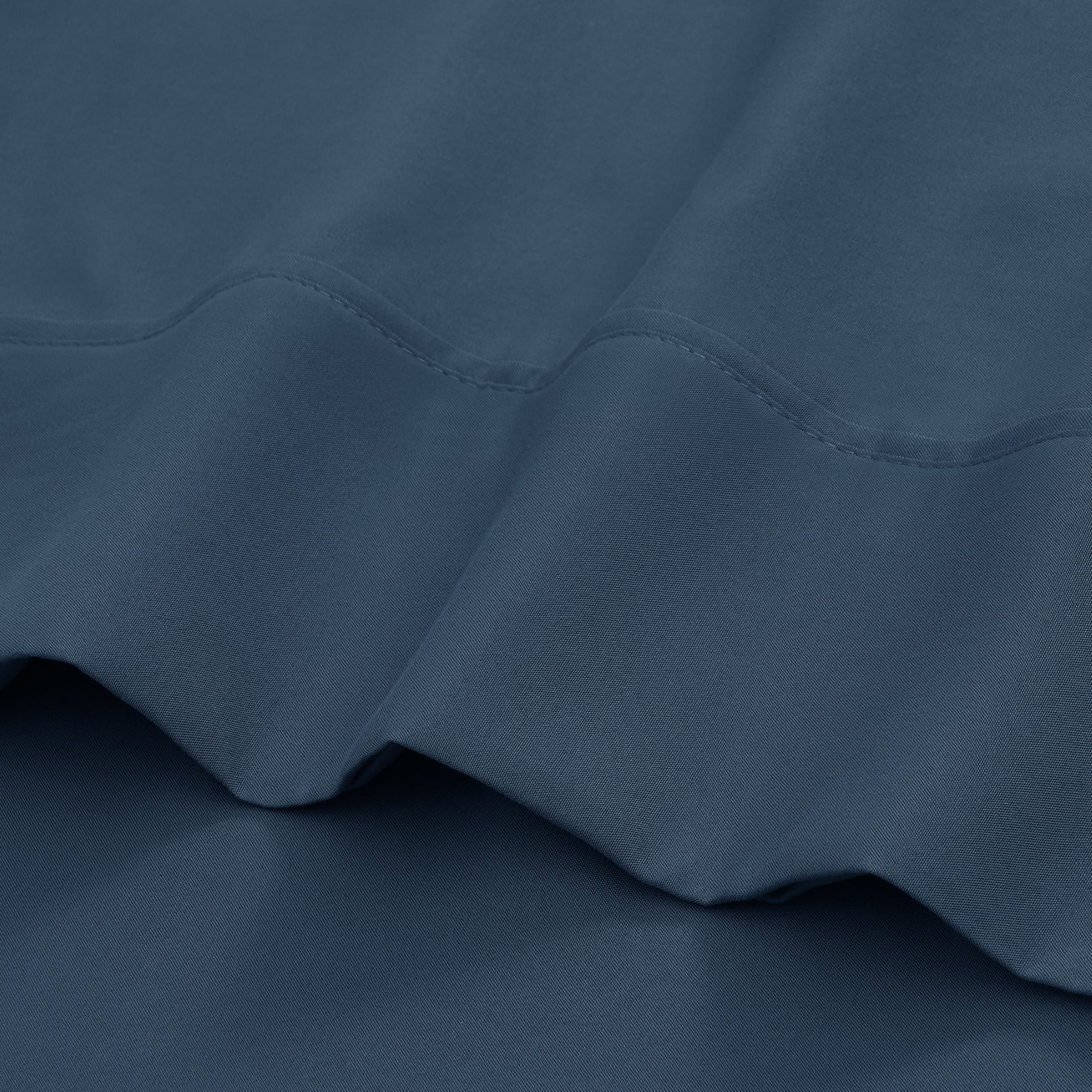 Mainstays Super Soft Brushed Microfiber Bed Sheet Set, Washed Dark Blue, Twin-XL, 3 Piece
