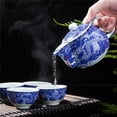 thumbnail image 3 of Exquisite 5 PCS Blue-And-White Dragon Design Ceramic Tea Pot Tea Cups Set In ..., 3 of 7