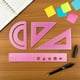 thumbnail image 5 of Juego de Reglas de Aleación de Aluminio para Estudiantes | Herramientas Geométricas Multifuncionales de 4 Piezas con Borde Recto, Reglas Triangulares y Transportador | Diseño Hueco para Mediciones Pr, 5 of 6