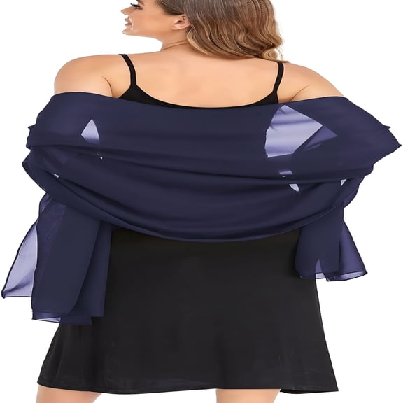 TELOLY Shawls and Wraps for Evening Dresses Sheer Chiffon Women Elegant Soft Silky Wraps Wedding Bridal Scarf