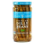 Tillen Farms Pickled Crispy Mild Dilly Beans, 4-Pack 12 Ounce Jars