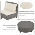 thumbnail image 6 of Highsound 9 Piece Patio Furniture Sectional Set, Outdoor All-Weather PE Rattan Wicker Conversation Set, Garden Sofa Set with Coffee Table and Couch Cushions, 6 of 13