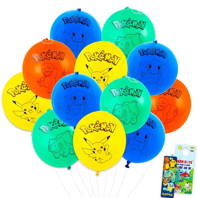 Set Punch Balloons para Nintendo Pokémon, paquete de 12 unidades con marcapasos