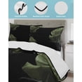 thumbnail image 4 of Sage Green Rose Twin Size Down Alternative Comforter,Lightweight Comforter Quilt Bedding Set with Pillow Shams Vintage Abstract Garden Flower Floral Black Bed Comforter Duvet Insert 68"x86", 4 of 7