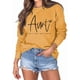 thumbnail image 3 of Gibobby Sudadera mujer Sudadera de Manga Larga con Cuello Redondo y Ajuste clásico Sudadera para Mujer(D,G), 3 of 4