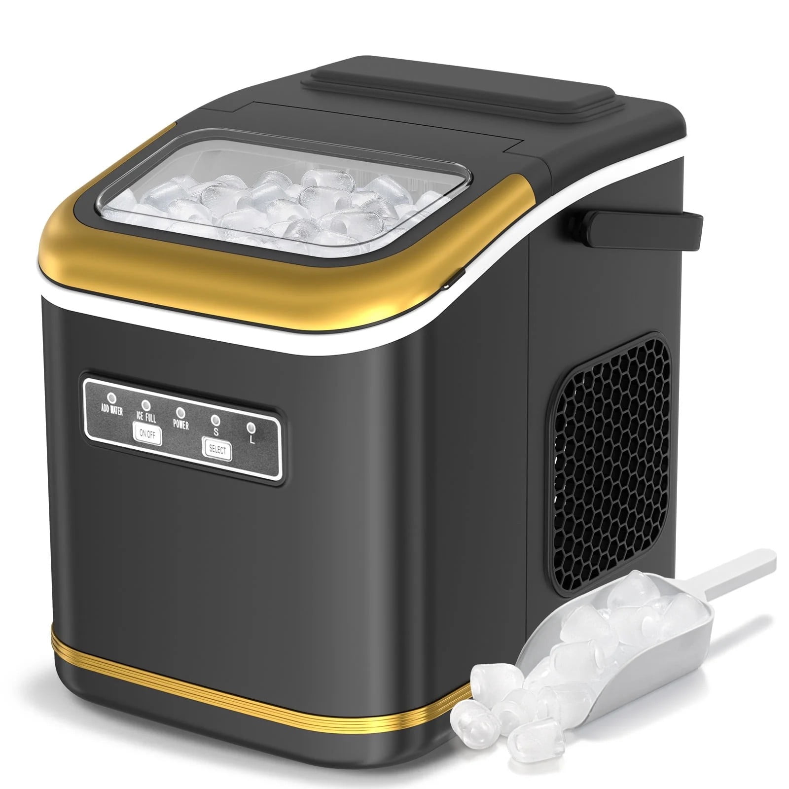 Electactic Ice Maker Machine Countertop Portable Compact Small Bullet Ice Maker with Self Cleaning,9 Cubes in 6 Mins,26lbs in 24Hrs, for Camping Dorm Home Outdoor