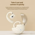 thumbnail image 5 of Bluetooth Earbuds, Hwkond 5.3 Bluetooth High Power And High Sound Quality Stereo Ear Hanging Bluetooth Wireless Earphones, Beige, Up to 60% Off, 5 of 9