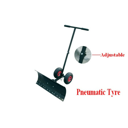 Hand Snow Shovel Thrower Plow Removal Pusher Strip Wheel (Best Residential Snow Removal Equipment)