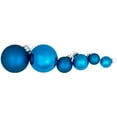 thumbnail image 3 of Shiny and Matte Blue Glass Ball Christmas Ornaments - 2.5" (63mm) - 40ct, 3 of 7