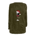 thumbnail image 4 of Lenpel Women's Fuzzy Sweatshirts Oversized Long Sleeve Christmas Graphic Fleece Pullover Sweaters Winter Warm Outwear, 4 of 4