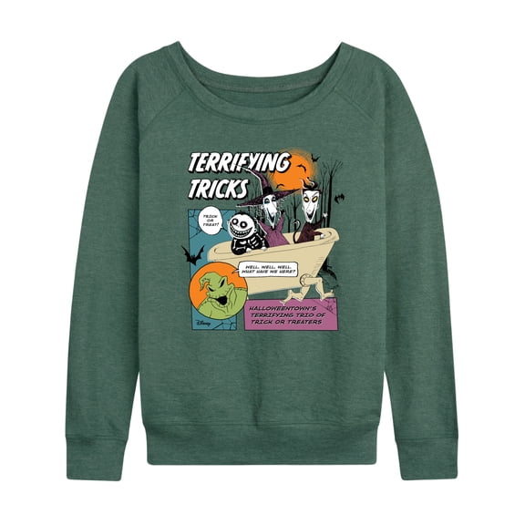 Disney - The Nightmare Before Christmas - Terrifying Tricks TRIO - Women's Lightweight French Terry Long Sleeve Shirt