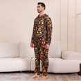 thumbnail image 4 of GYRATEDREAM Matching Family Pajamas Set for Halloween Pumpkin Holiday Costumes Long Sleeve Hooded Jumpsuit for Women/Men/Kids Family Matching Pajamas Onesies for L(Dad) Orange, 4 of 8