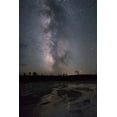 thumbnail image 2 of The Yellowstone Collection 23x32 White Modern Wood Framed Museum Art Print Titled - Milky Way over Silex Spring Runoff, Yellowstone National Park, 2 of 4