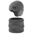 thumbnail image 1 of Winter Knitted Wool Scarf Hat Gloves Set Warm Velvet Padded Accessories for Cold Weather Comfort, 1 of 3