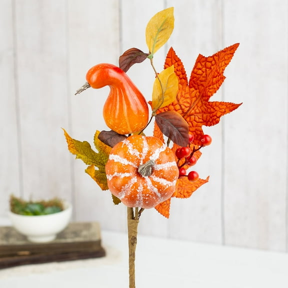 Factory Direct Craft Artificial Pumpkin and Gourd Pick: Add a Touch of Fall to Your Home Décor (12 Pack)