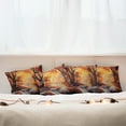 thumbnail image 7 of Ambesonne Autumn Throw Pillow Cover 4 Pack, Forest Trees Leaves, 18", Orange Brown, 7 of 7