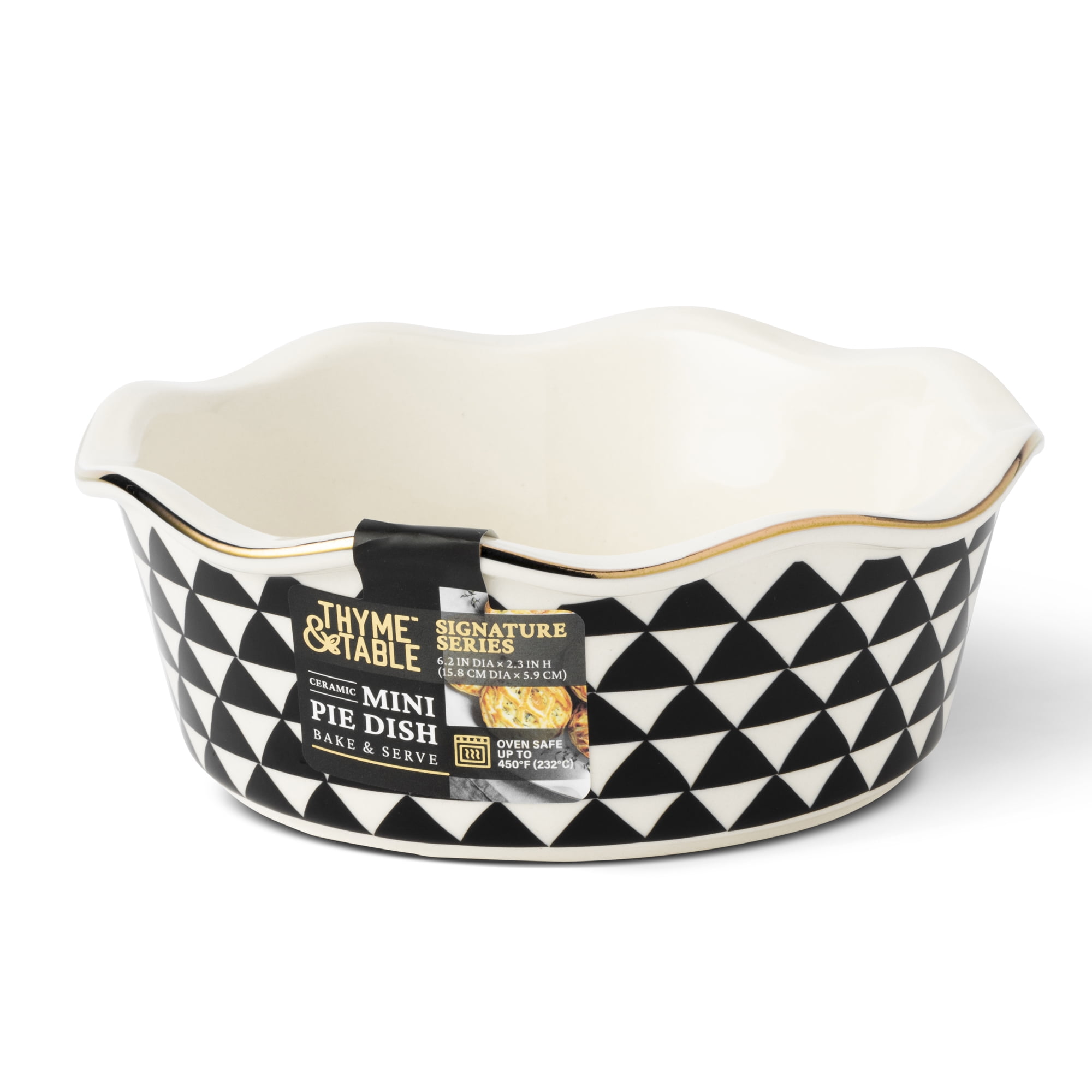 Thyme & Table 6" Mini Pie Pan Ceramic Non-Stick - Medallion