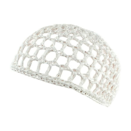 Wxqbjtam Hair Nets Cap Sleeping Soft Nylon Bun Lifting Strap Accessory Crochet Hair Net White