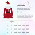 thumbnail image 7 of dPois Kids Girls Christmas Santa Claus Costume Long Sleeve Velvet Dance Ballet Dress Ice Skating Green 12, 7 of 7