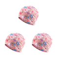 thumbnail image 3 of Transemion Bonnet Décontracté Hijab Musulman Imprimé Floral Turban Coloré Protection des Oreilles Ajustable Bonnet de Nuit pour Femmes Fleur Rose 3Set, 3 of 6