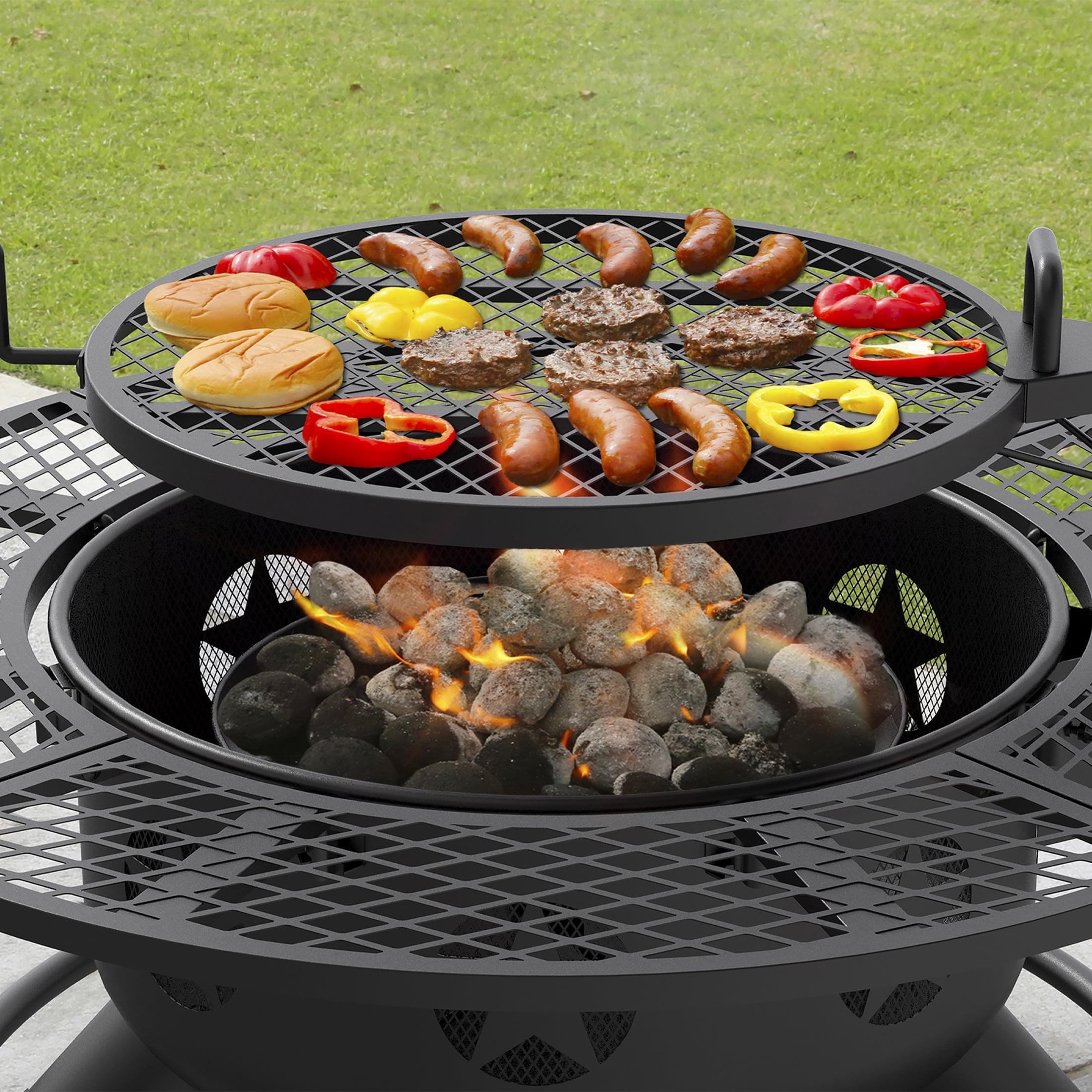 Big Horn 40in Ranch Fire Pit, Star