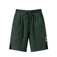 thumbnail image 4 of RQYYD Womens Drawstring Waist Linen Bermuda Shorts Loose Fit Casual Summer Shorts with Pockets, 4 of 7