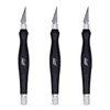 Excel Blades Fit Grip Craft Knife with #11 Blade and Safety Cap, Black, 3 Pack
