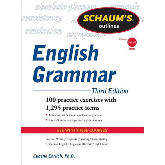 Schaum's Outline of English Grammar, (Paperback)