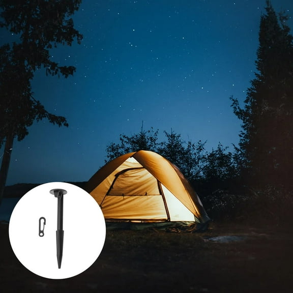 FRCOLOR 20Pcs Inflatable Stakes for Yard Inflatable Stakes Replacement Black Plastic Ground Pegs for Camping and Hiking 14.5x1.2in