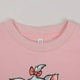 thumbnail image 4 of Popshion Toddler Girls Pink Cat Sweatshirts and Cat Paw Print Pants Leggings Outfit Set 2-3T, 4 of 7