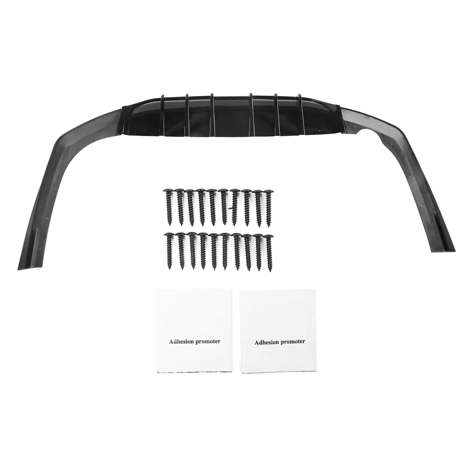 Ikon Motorsports Rear Bumper Lip Compatible with 2021-2024 Kia K5 GT-Line 3PCS Gloss Black Rear Diffuser Splitters Injection PP
