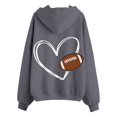 thumbnail image 4 of Bovemsi Sweatshirt for Women Fashionable Casual Solid Color Zipper Inner Pocket Rabobs Sleeve Zip Up Hoodie, 4 of 5