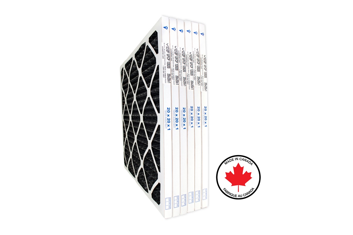 20x20x1 Furnace Filter with Carbon Odour Elimination Made in Canada