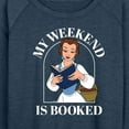 thumbnail image 3 of Disney Princess - Belle My Weekend Is Booked - Women's Lightweight French Terry Long Sleeve Shirt, 3 of 5