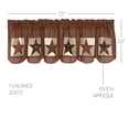 thumbnail image 2 of VHC Brands Abilene Country Independence Day Appliqued Patch Block and Star Valance 20x72, 2 of 4