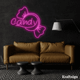 thumbnail image 4 of Craftnamesign Candy Neon Sign, Sweet Shop LED Sign, Candy Shop Wall Art, 4 of 4